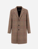 GLEN CHECK R-WOOL COAT