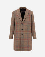 Glen Check R Wool Coat