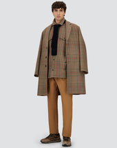 Glen Check R Wool Coat