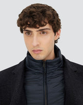Shaded Effect Herringbone Wool And Nylon Ultralight Coat