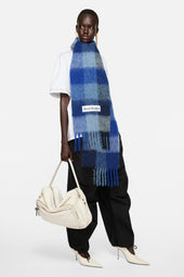 Mohair Checked Scarf