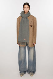 Cashmere Fringe Scarf Narrow