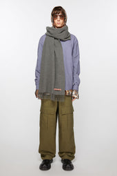 Cashmere Fringe Scarf Narrow