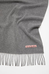 Fringe Wool Scarf Oversized