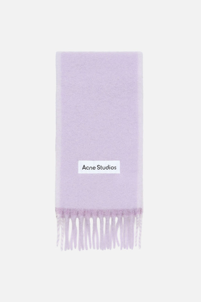 Wool fringe scarf