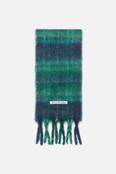Mohair check scarf