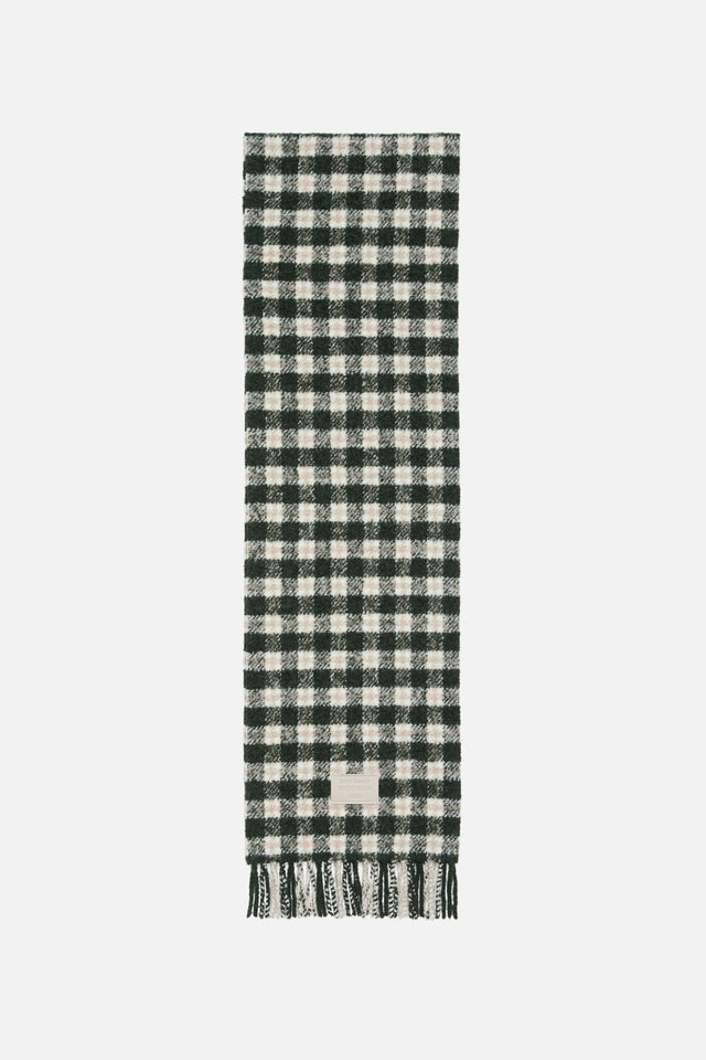 Checked logo scarf