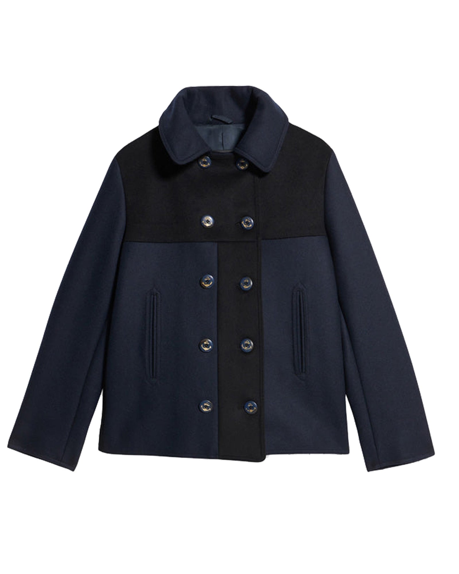 Frida Cappotto Doppiopetto Patchwork In Lana