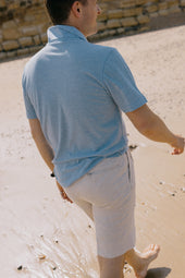 Pleated Shorts In Natural Linen
