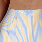 Cale On Ciel Et Jaune Rayures Coton