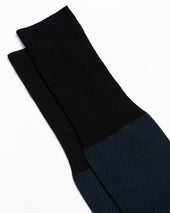 Blue Herringbone Stockings