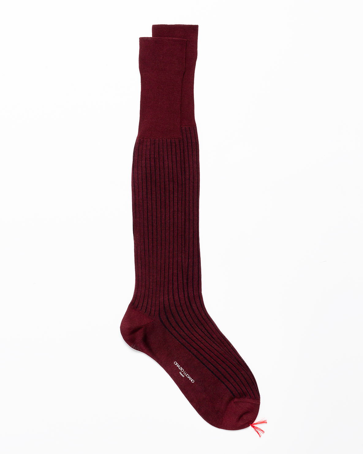 Dark Red Striped Stockings