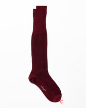 Dark Red Striped Stockings