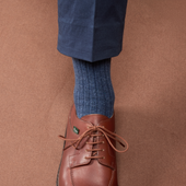 Bleu Acier Bleu Marine Color Block Coton