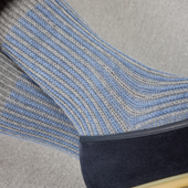 Gris Clair Bleu Ciel Rayures Transat Coton