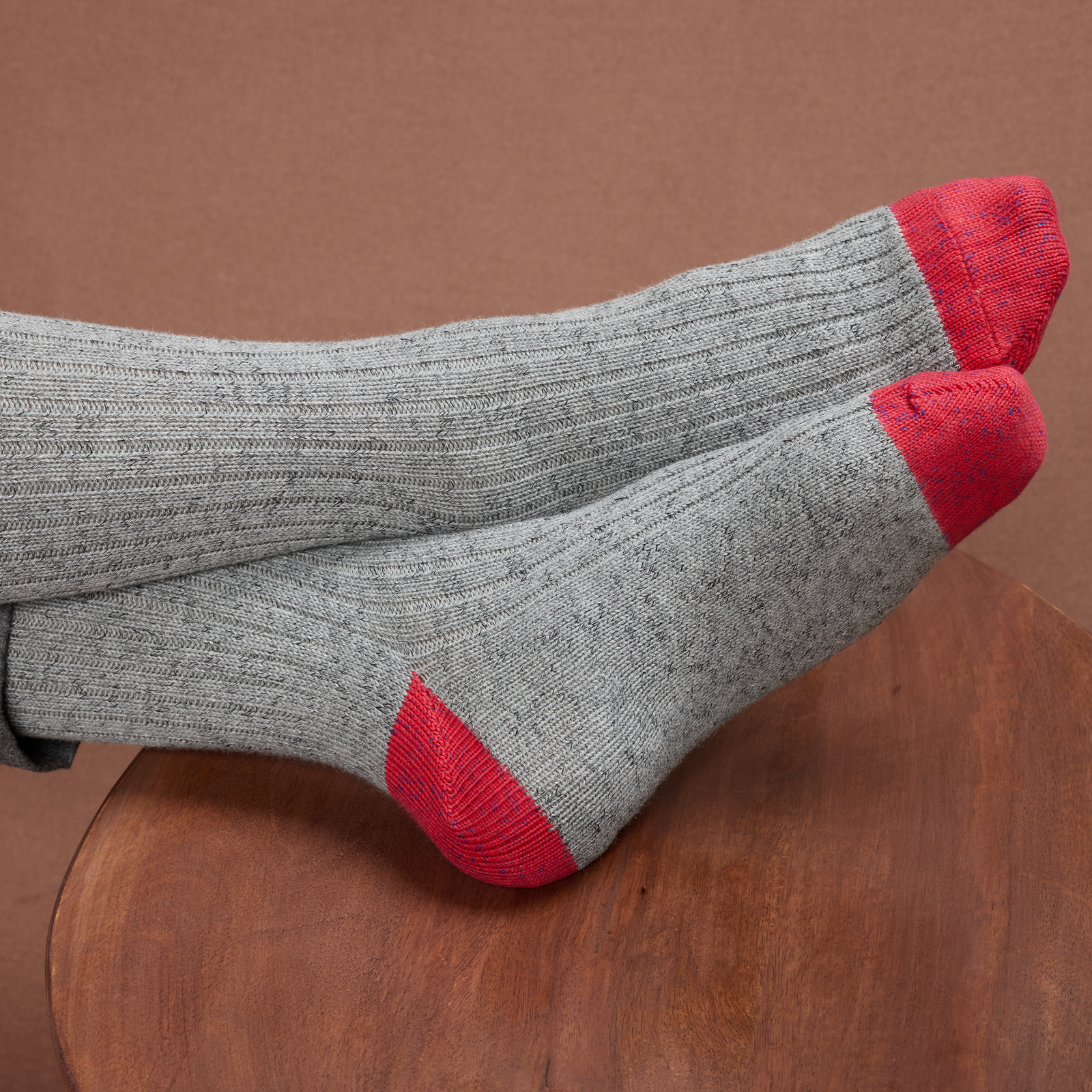 Gris Rouge Color Block Coton