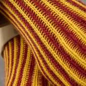 Rouge Jaune Rayures Transat Coton