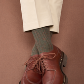 Vert Kaki Orange Color Block Coton