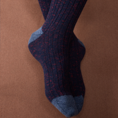 Bleu Marine Bleu Acier Color Block Coton
