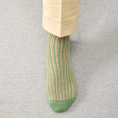 Vert Doux Beige Rayures Transat Coton