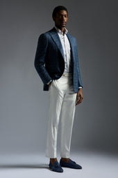 Striped Cotton and Linen Short Sleeves Shirt