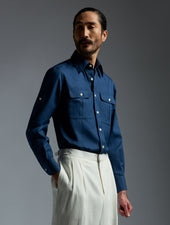 Cotton Gabardine Tailored Shirt