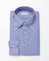 Blue Checked Shirt made of Cotton