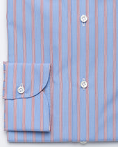 The Light Blu Red Stripe Shirt Cotton