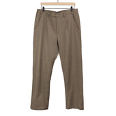 Spectacular Air trousers in mud brown irregular weave cotton