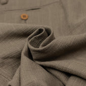 Spectacular Air Trousers In Mud Irregular Weave Cotton