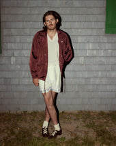 Nylon Track Jacket - Burgundy