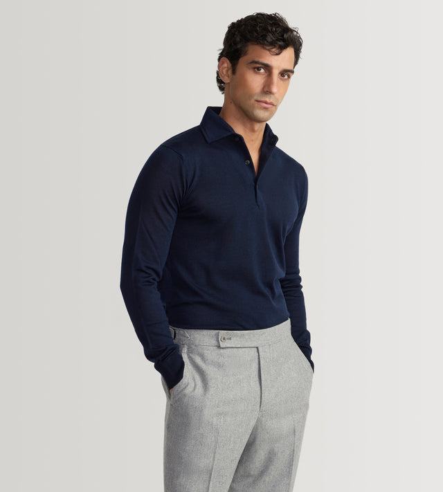 Polo en laine et cachemire
