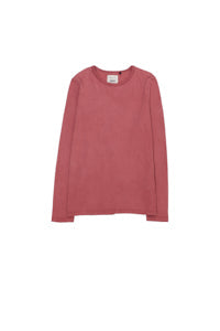 Organic Cotton Full Sleeves T-Shirt in Chalk Pink