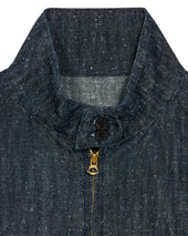 Carol Giacca In Con Cerniera Indigo Rinse