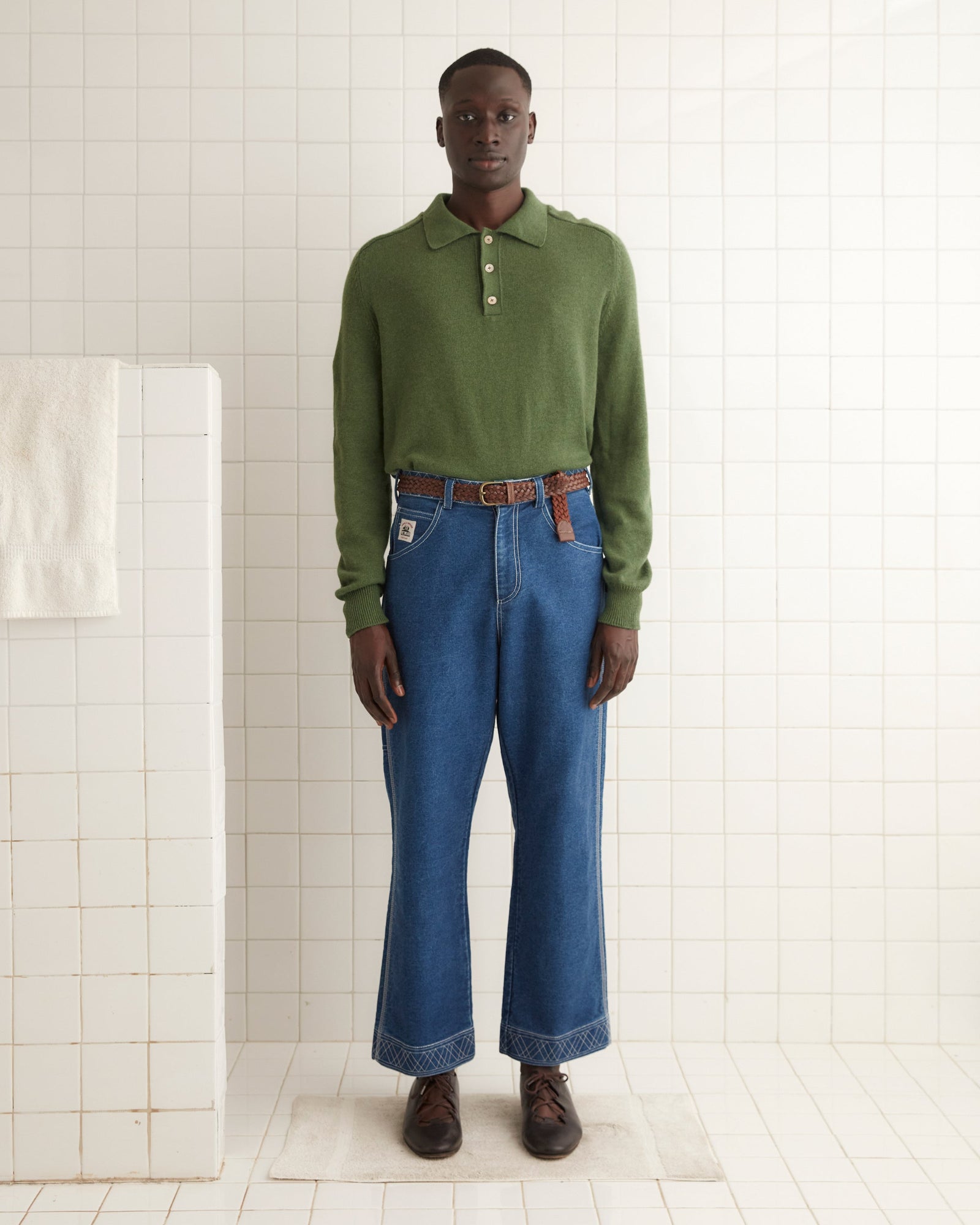 Cashmere Polo Green