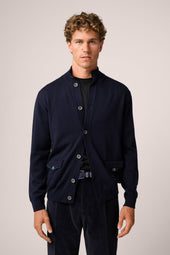 Woodend Cardigan - Wool - Navy Blue