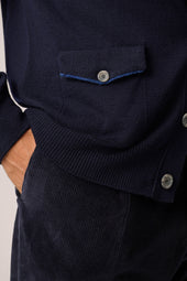 Woodend Cardigan Wool Blue