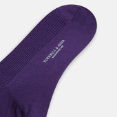 Purple Mid Length Merino Socks