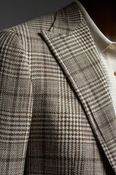 Flamed Wool Cotton Silk and Linen Capri Blazer