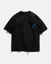 "ROUND THE LAKE" ALY TEE - BLACK 7.75 oz. ALL SEASON COTTON JERSEY