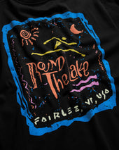 "ROUND THE LAKE" ALY TEE - BLACK 7.75 oz. ALL SEASON COTTON JERSEY