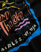 "ROUND THE LAKE" ALY TEE - BLACK 7.75 oz. ALL SEASON COTTON JERSEY