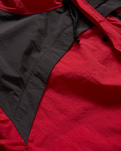 LAINES HOODED SHELL - DAN & WHIT'S RED / WASHED BLACK WATER-REPELLENT NYLON