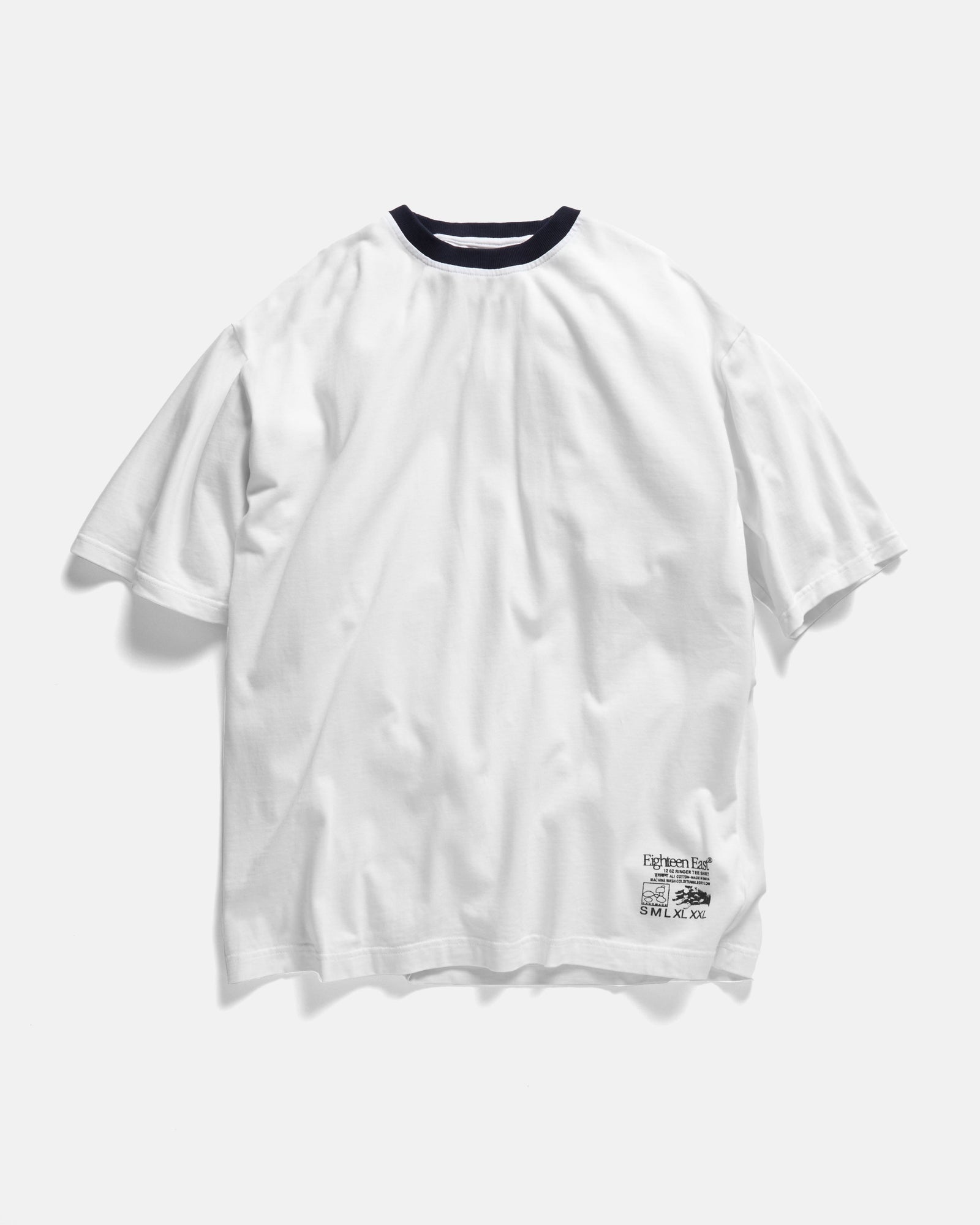 Macomber Ringer Tee White Midnight 7 75 Oz All Season Cotton Jersey