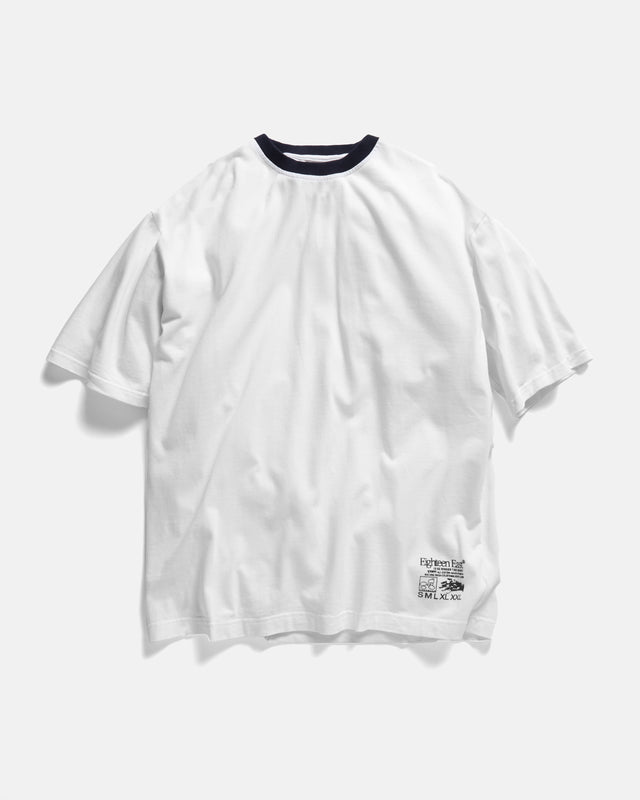 Macomber Ringer Tee White Midnight 7 75 Oz All Season Cotton Jersey