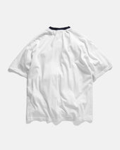 Macomber Ringer Tee White Midnight 7 75 Oz All Season Cotton Jersey