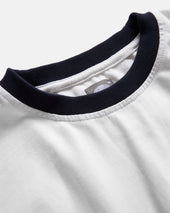 Macomber Ringer Tee White Midnight 7 75 Oz All Season Cotton Jersey