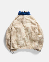 Rc2 Wuf Fullzip Deep Pile Fleece Natural Shadow Screened Organic Cotton Sherpa With Cloudless Blue Nylon Details