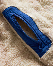 Rc2 Wuf Fullzip Deep Pile Fleece Natural Shadow Screened Organic Cotton Sherpa With Cloudless Blue Nylon Details