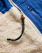 Rc2 Wuf Fullzip Deep Pile Fleece Natural Shadow Screened Organic Cotton Sherpa With Cloudless Blue Nylon Details